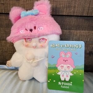 Dada's Animal Hats Soft Toy Series Confirmed DADA Rabbit.